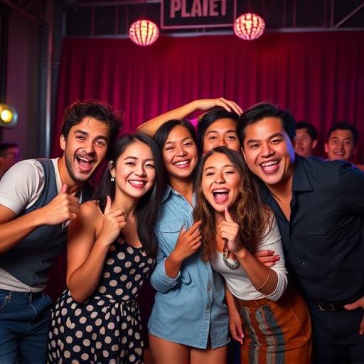 Laugh Riot promotional poster with the cast of comedians.